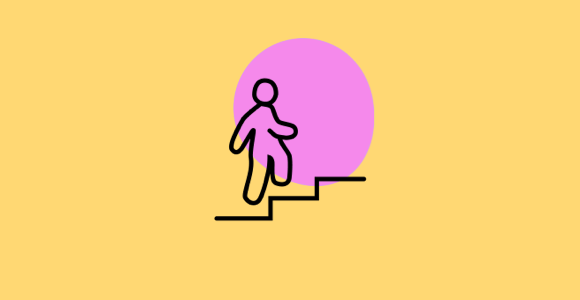Icon of a person climbing stairs