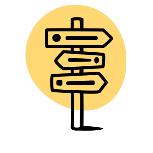 Direction signpost icon