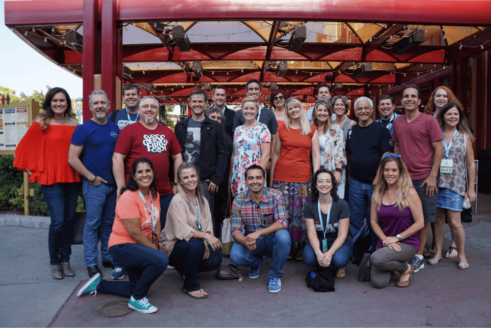 Group photo with Pat Flynn in the center