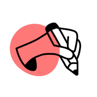 Icon of a hand holding a pencil