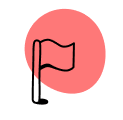 Icon of a red flag