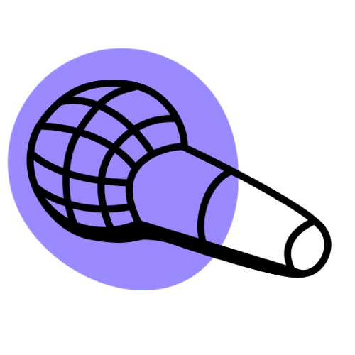 Cartoon microphone icon