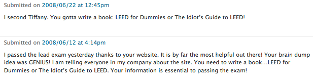 online-business-mistakes-ebook Two separate comments urging me to write a LEED book
