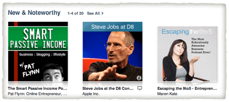 pat-spi-podcast Pat featured on iTunes next to Apple's Steve Jobs talk and Maren Kate's "Escaping the 9 to 5"
