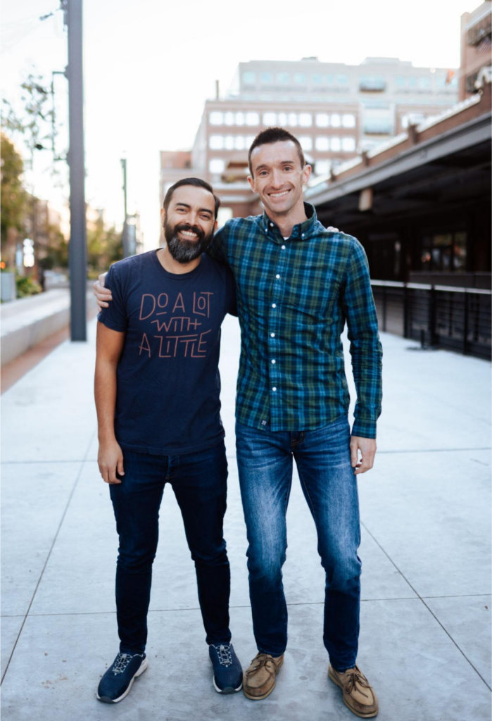 Pat Flynn and Matt Gartland standing arm in arm